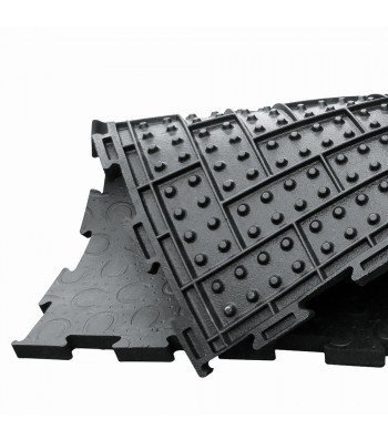 Floordirekt Diamond Top Stable Mat 180 x 120 cm Non-Slip Rubber Mat with Drainage for Stable Horse Playpen Paddock Relief and Joint Friendly Surface
