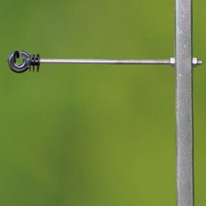 Koltec afstandisolator rvs/inox M6 draad voor metalen palen voor draad en koord, lengte 20 cm, 10 stuks