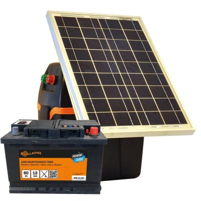 Gallagher S220 compleet met accu, 20 W zonnepaneel en B200 schrikdraadapparaat