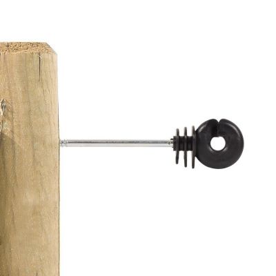 Afstand ringisolator recht 22 cm  voor houten paal 10 stuks