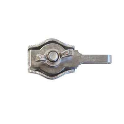  RVS koordclip snelverbinder voor poortgreep aan schrikdraad en koord, 4 stuks