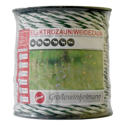 Growi Craftline koord wit /groen 6 mm 200 meter