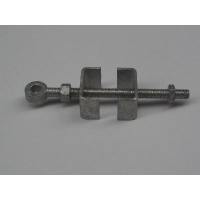 Verstelbaar poortbeslag / oogboutset 30cm - breedte 77mm