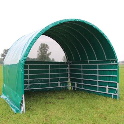 Growi, ronde boog weidetent, 3,6 x 3,6 m met 3 panels