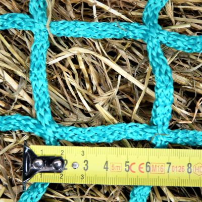 Vlak Slowfeeder Hooinet X-Strong – 100×100 cm – Maas 6×6 cm – Groen – voor Hooikist / Ruif