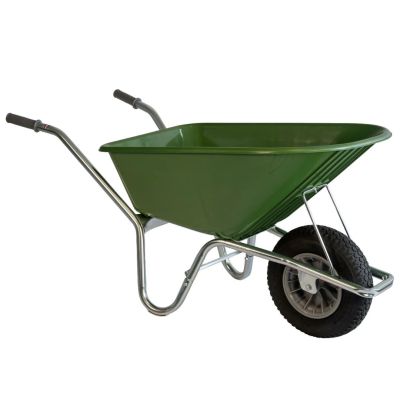 Hummer kruiwagen 100 liter, kunststof bak, verzinkt frame