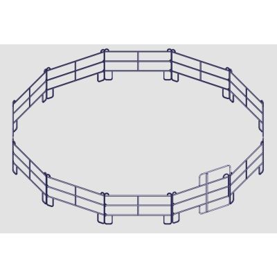 Longeercirkel  - roundpen diameter 11, 14 of 17 m