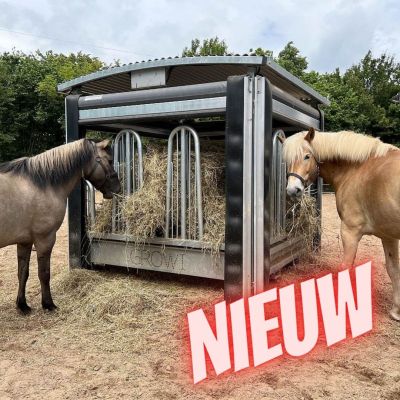 Growi grote tijdgestuurde hooiruif voor paarden 3x2m 