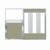 Elegia, voorwand met voerhek en draaideur 301 - 350 cm, Bongossiehout