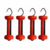 Softgrip poortgreep voor cord of draad, oranje value pack 4 stuks
