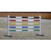 Complete kunststof hindernis vierkante staanders, rood/witte balken