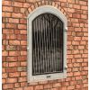 Draaikiep stalvenster met ronde boog, 100 X 100/120 cm links draaiend