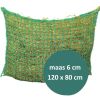 Slowfeeder Hooinet X-Strong Groot – 120×80 cm – Maas 6×6 cm – Groen – met Sluitkoord