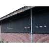 Windbreekgaas Pro Line PVC zwart polyester band en zeilogen 2 x 5 m