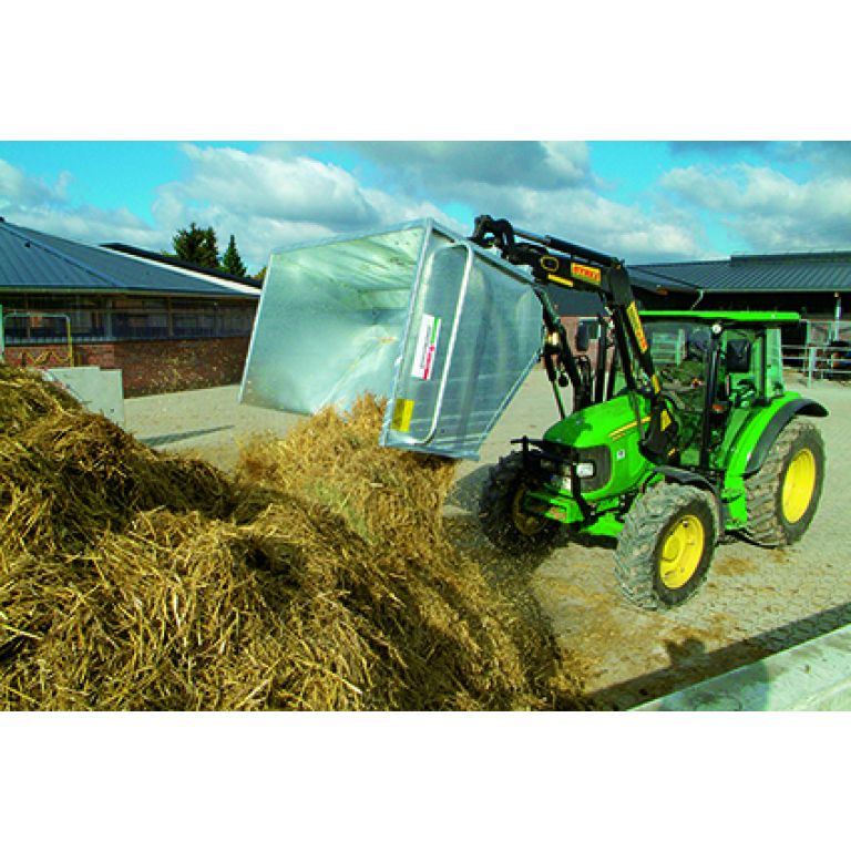 Kantelbak voor tractorvoorlader, smalle uitvoering