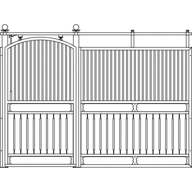 Voorwand type Nando Exclusief 300 - 350 cm