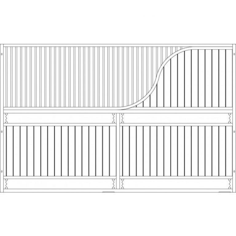 Tussenwand type Lasellemet douglas vulling 301 tot 350 cm