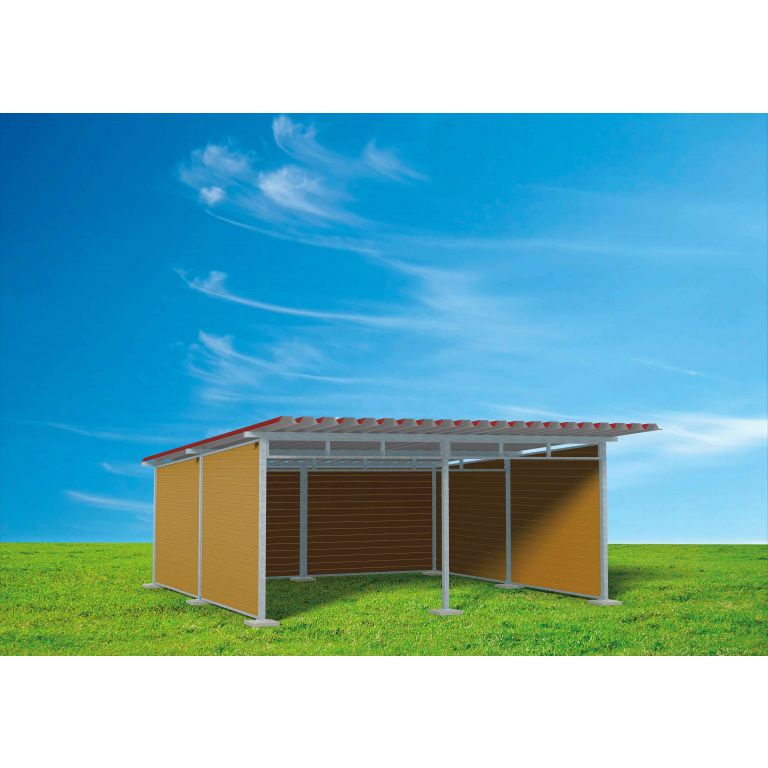Buitenstal 14 m breed x 3,5 m diep