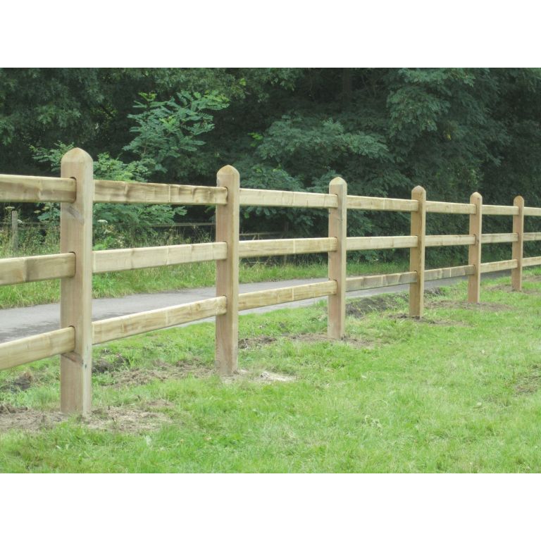 Houten ligger doorsteekomheining type Kent