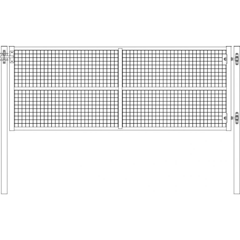 Weidepoort 350 cm Comfort Line met rasterwerk