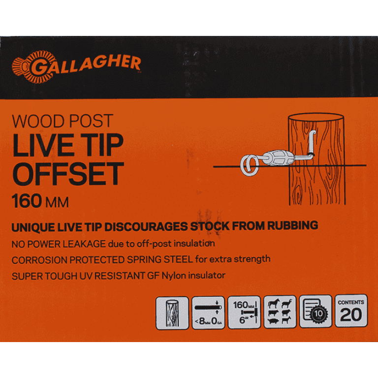 Gallagher Live Tip afstandisolator draad 16 cm