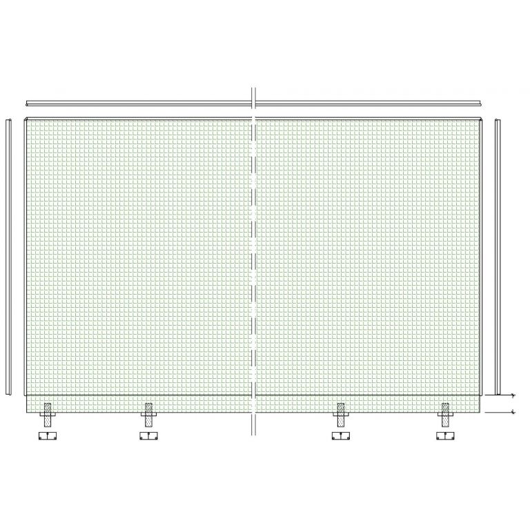 Pro Line PVC Windbreekgaas Spanpanelen Vertikaal 