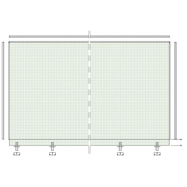 Windbreekgaas Spanpaneel groen vertikaal 5 x 4 m