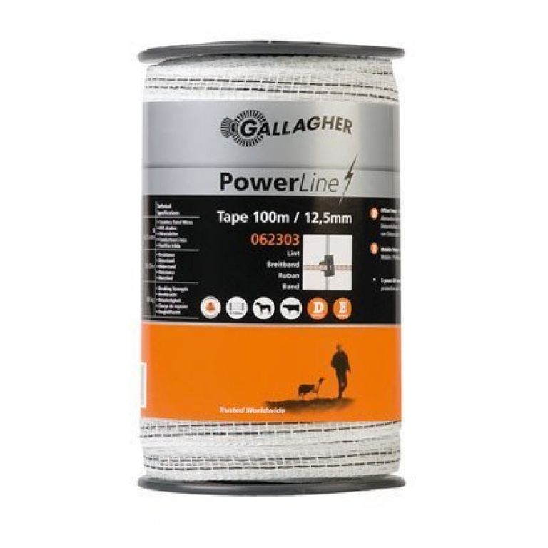 PowerLine lint 12,5mm wit 100m
