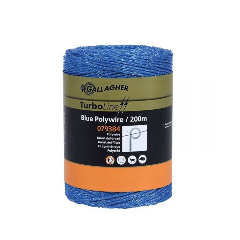 Gallagher kunststof draad blauw 200 meter