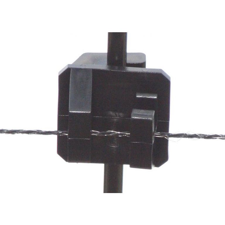 Koltec klikisolator zwart voor palen of isolatorsteunen