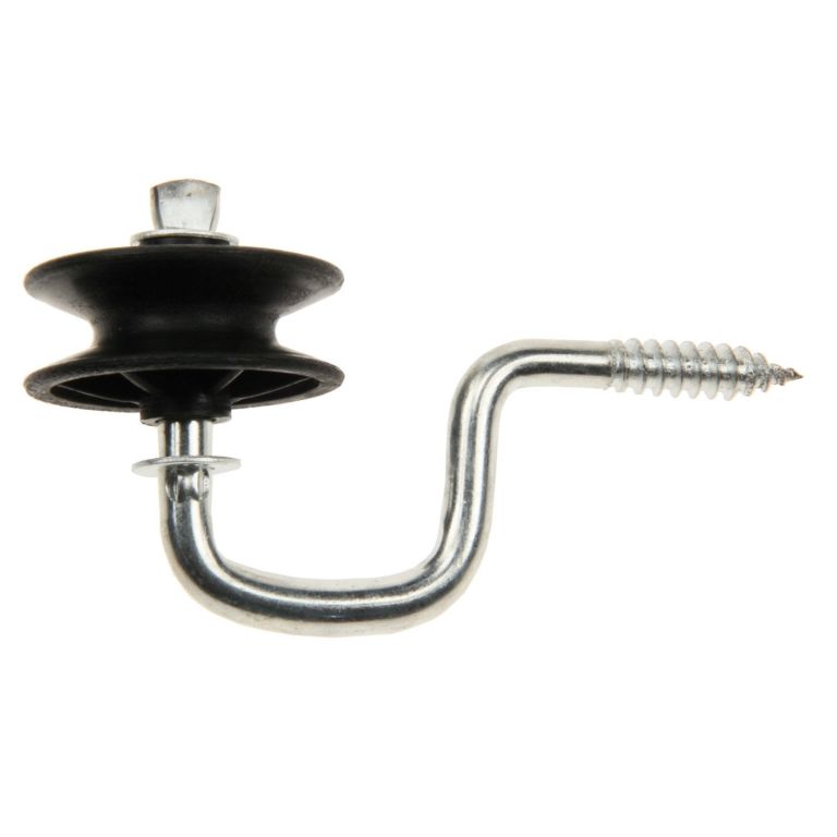 Rol-hoek isolator voor draad of koord, 10 stuks