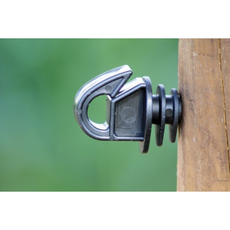 Haak-ring isolator voor koord en permanentkabel op houten palen 100 Stuks