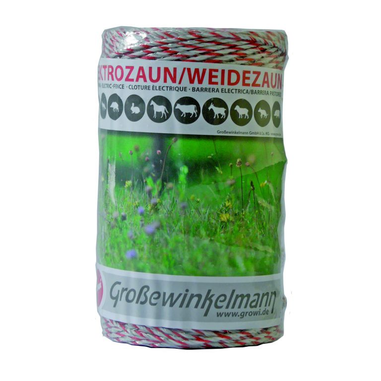 Growi Superline schrikdraad 3 mm wit/rood 200 meter