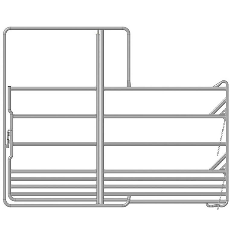 veiligheidspanelhek met poort 360 cm breed