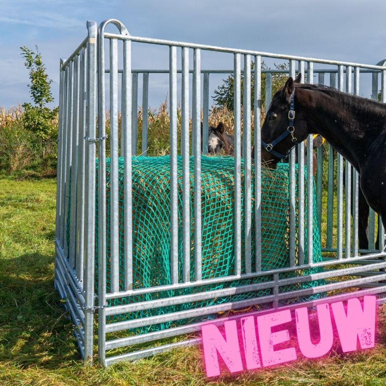 veiligheidsvoerhek / panelhek voor paarden en pony's 5 voerplaatsen