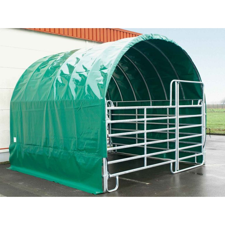 Growi, ronde boog weidetent, 3,6 x 3,6 m met 4 panels