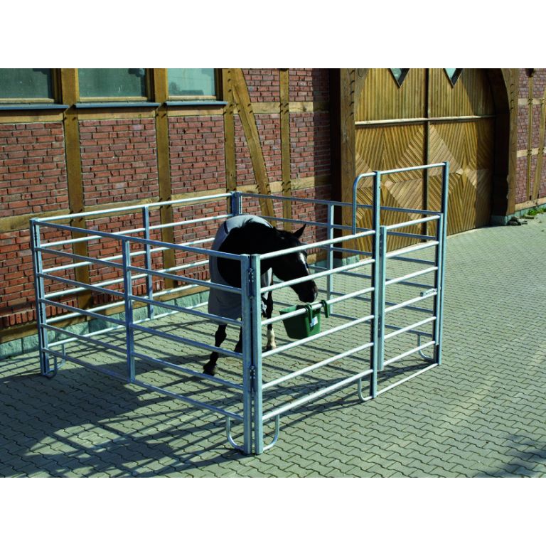 Growi hek CL paard uitschuifbaar 300 - 400 cm met poort