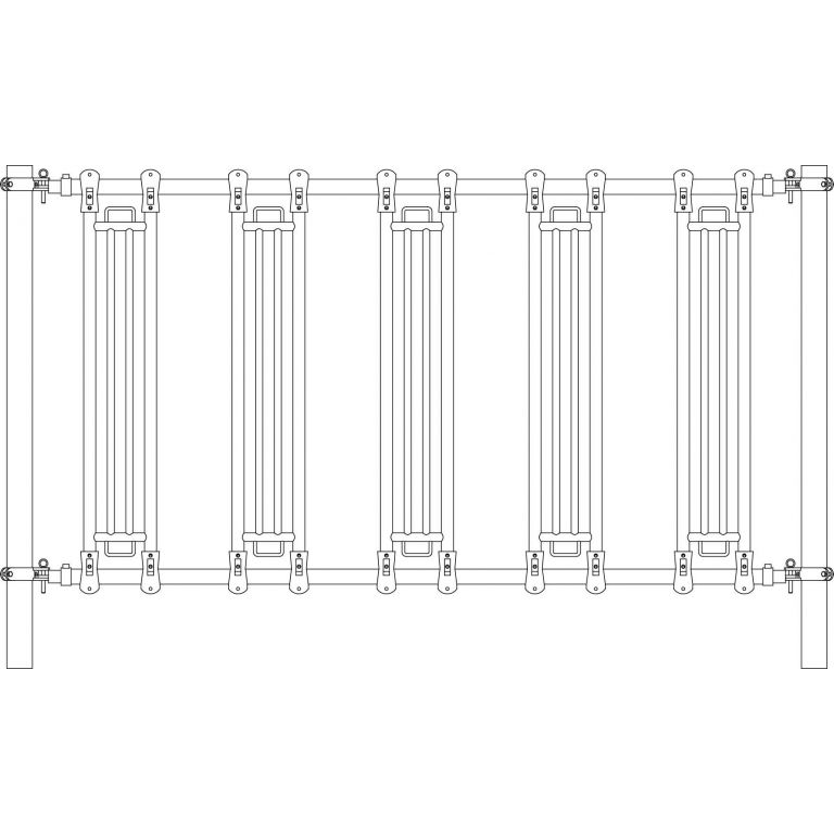 Veiligheids-voerhek compleet 300 cm, traliehoogte 180 cm