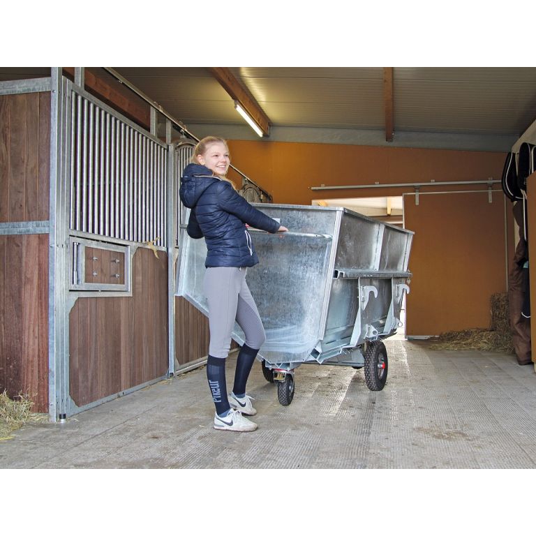 Kantelbak voor tractorvoorlader, brede uitvoering, zonder montage platen