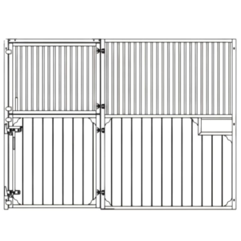 Voorwand type Evando, Bongossihout, 251 tot 300 cm