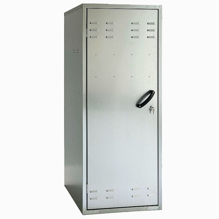 Zadelkast 150 X 60 X 60 cm, cylinderslot, 2 zadelhouders