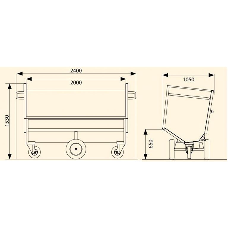 Kantelbak voor Weidemann hydraulisch koppelende shovel, breedte 111 cm