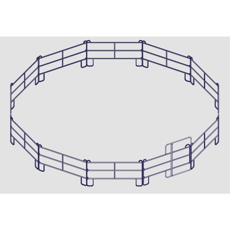 Longeercirkel  - roundpen diameter 11, 14 of 17 m