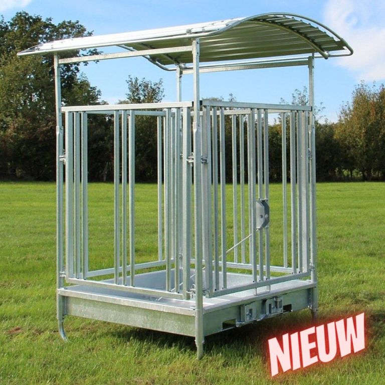 Compacte Growi hooiruif met paardenvoerhek