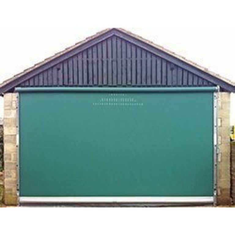 Rollerdoor windbreekgaas snellooppoort met kettingbediening en zijgeleiding tot 4,0 m breed 4,1 m hoog