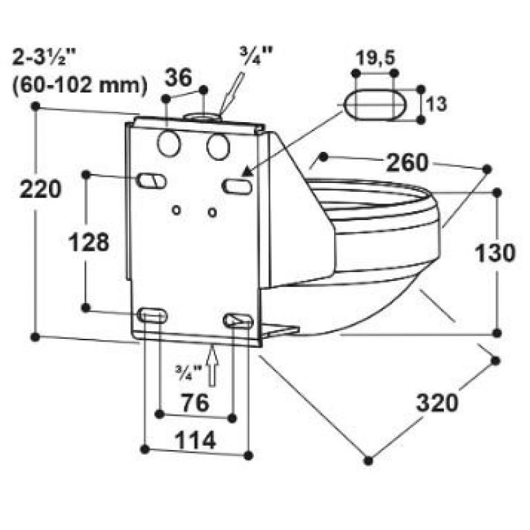 Suevia RVS drinkbak Mod. 1220 VA