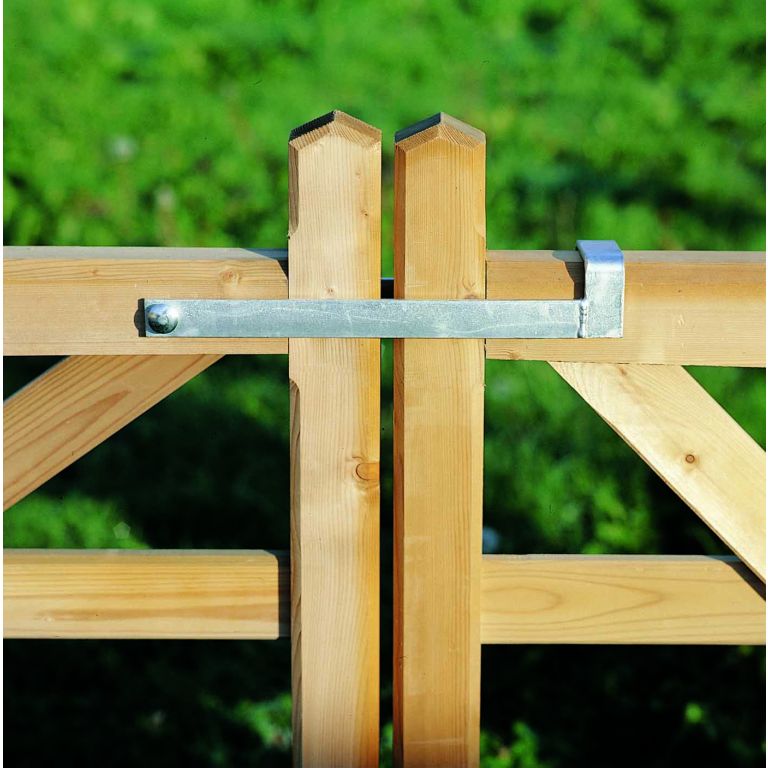 Valbeugel voor dubbele houten poort